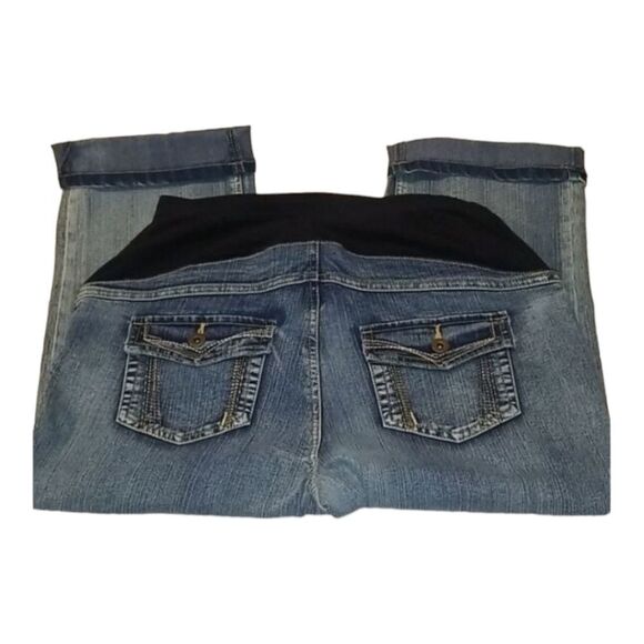 OH MAMA MATERNITY JEAN CAPRIS SZ M - Picture 2 of 3